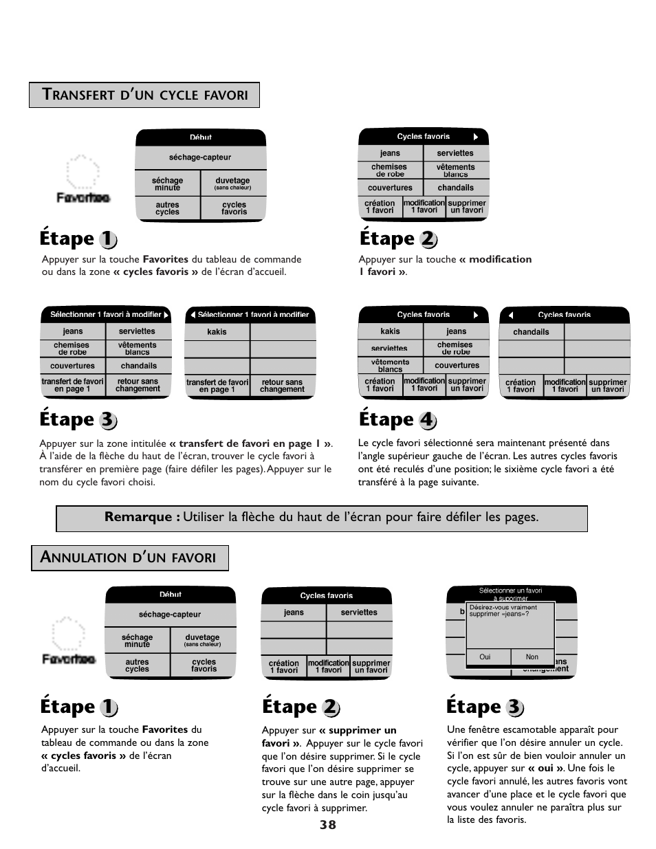 Étape 1 étape 2 étape 3 étape 4, Étape 1 étape 2, Étape 3 | Maytag MDG9800AWQ User Manual | Page 39 / 72