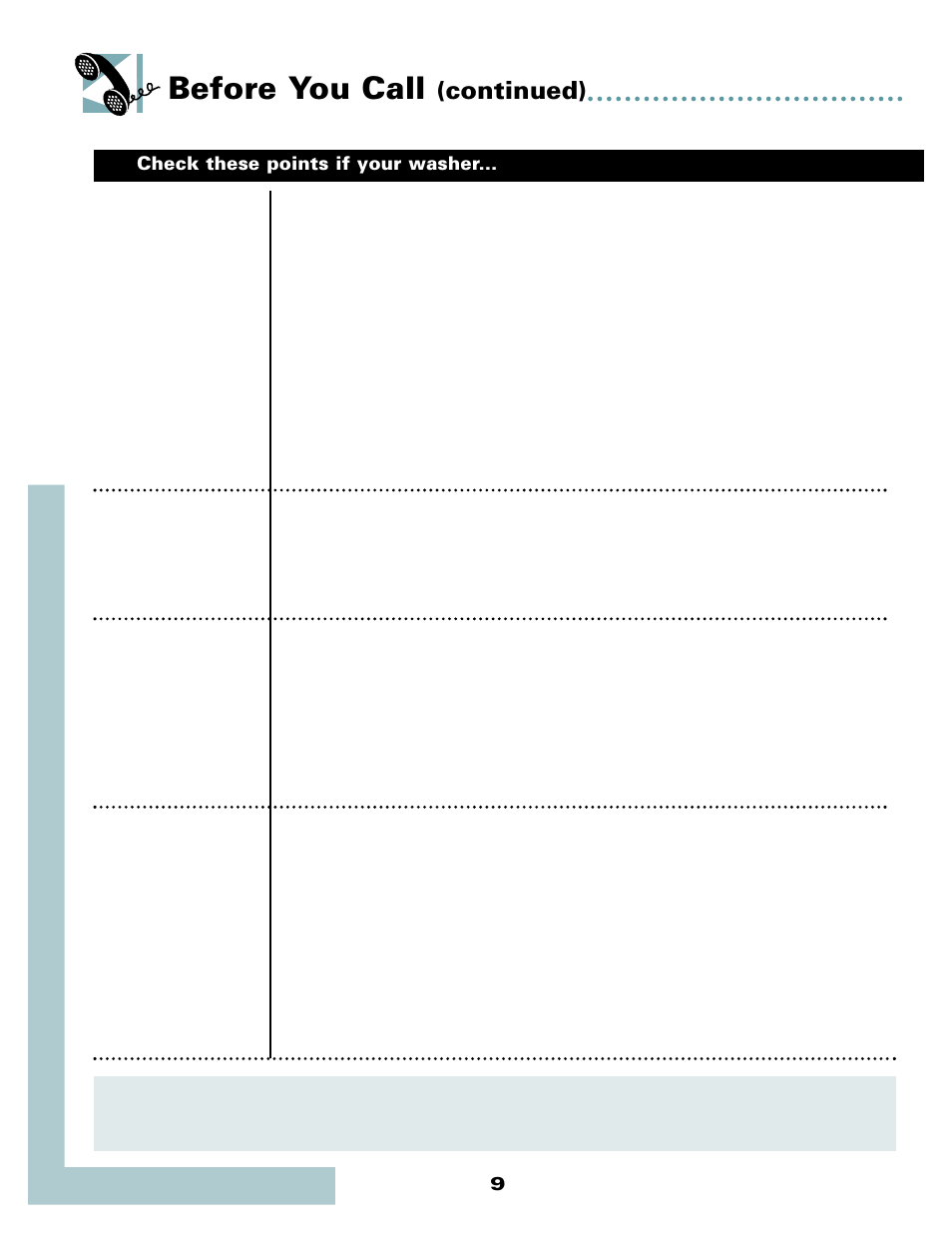 Before you call, Continued) | Maytag LAT9356ABE User Manual | Page 10 / 13
