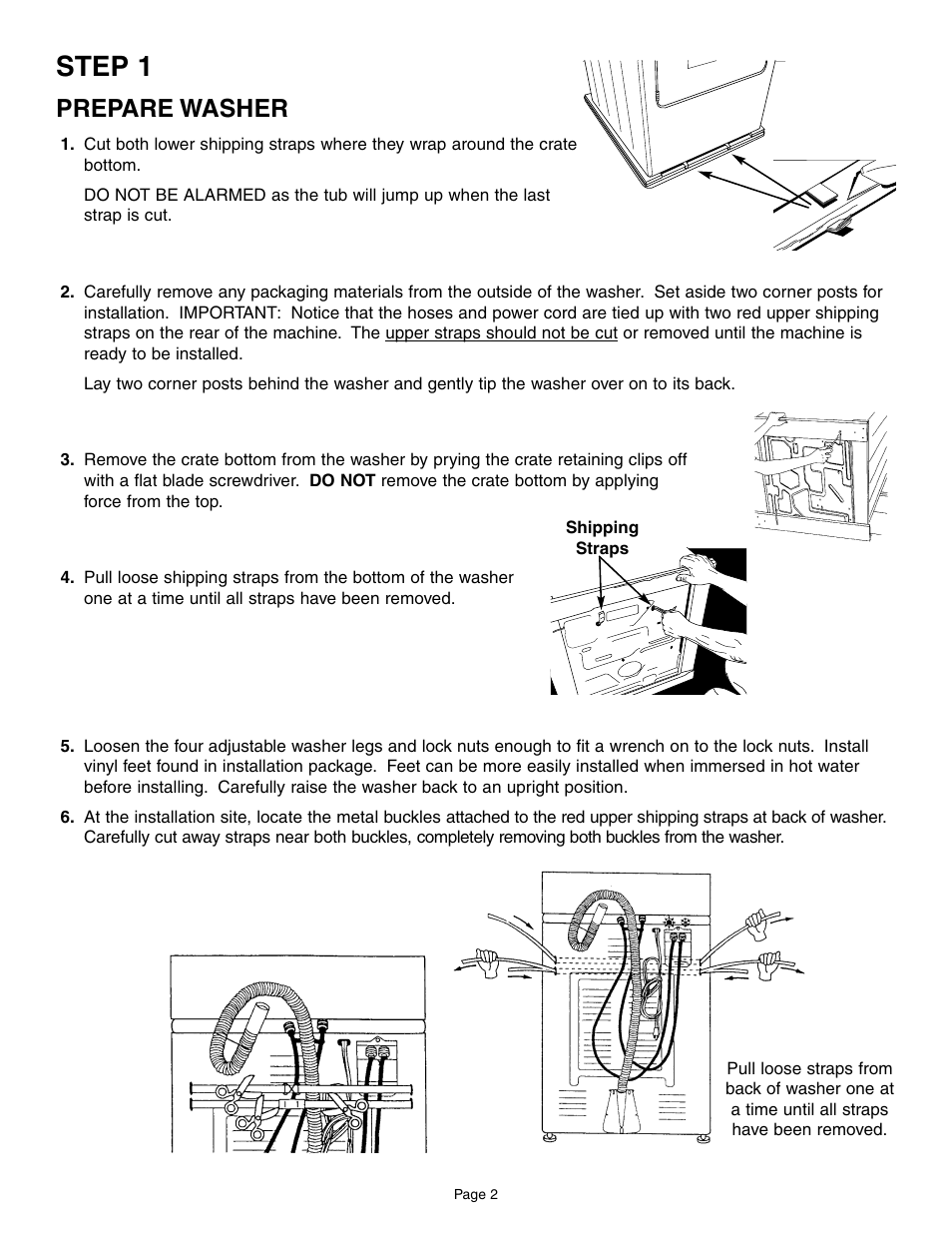 Step 1, Prepare washer | Maytag MAH6800AWW User Manual | Page 3 / 23