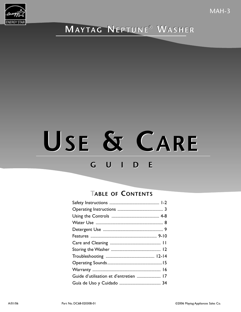 Maytag MAH8700AWM User Manual | 52 pages