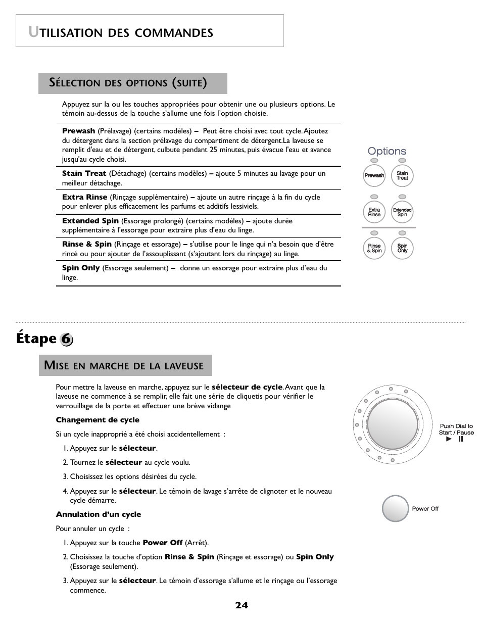 Étape 6, Tilisation des commandes | Maytag MAH8700AWM User Manual | Page 25 / 52