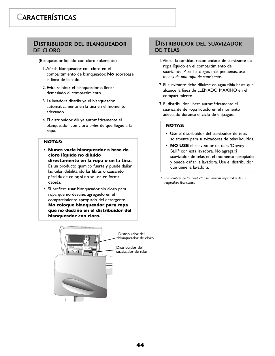 Aracterísticas | Maytag MAH8700AWM User Manual | Page 45 / 52