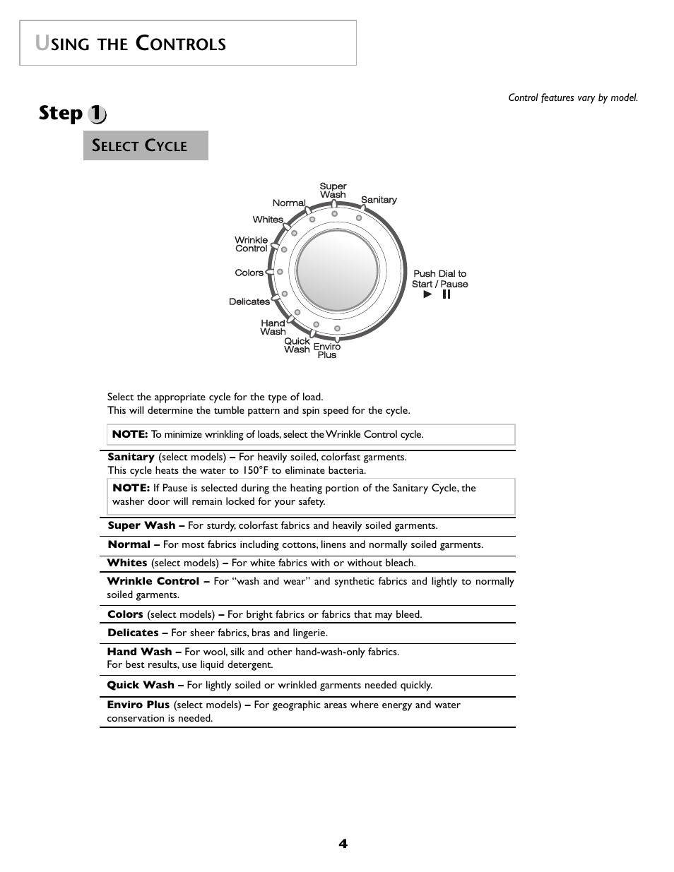 Step 1, Sing the, Ontrols | Maytag MAH8700AWM User Manual | Page 5 / 52