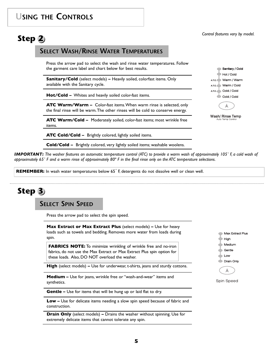 Step 3, Step 2, Sing the | Ontrols | Maytag MAH8700AWM User Manual | Page 6 / 52