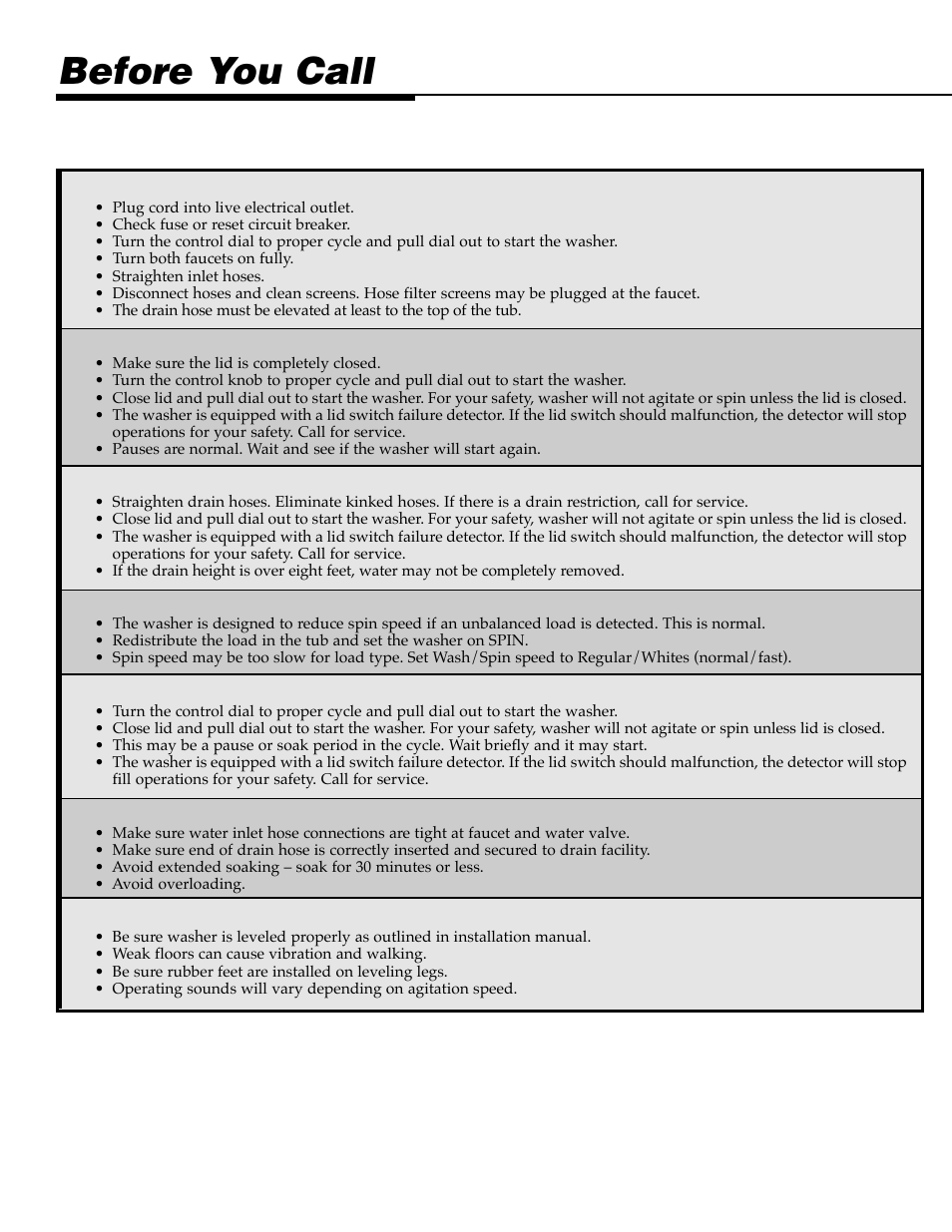 Before you call | Maytag MAV9557EWW User Manual | Page 10 / 36