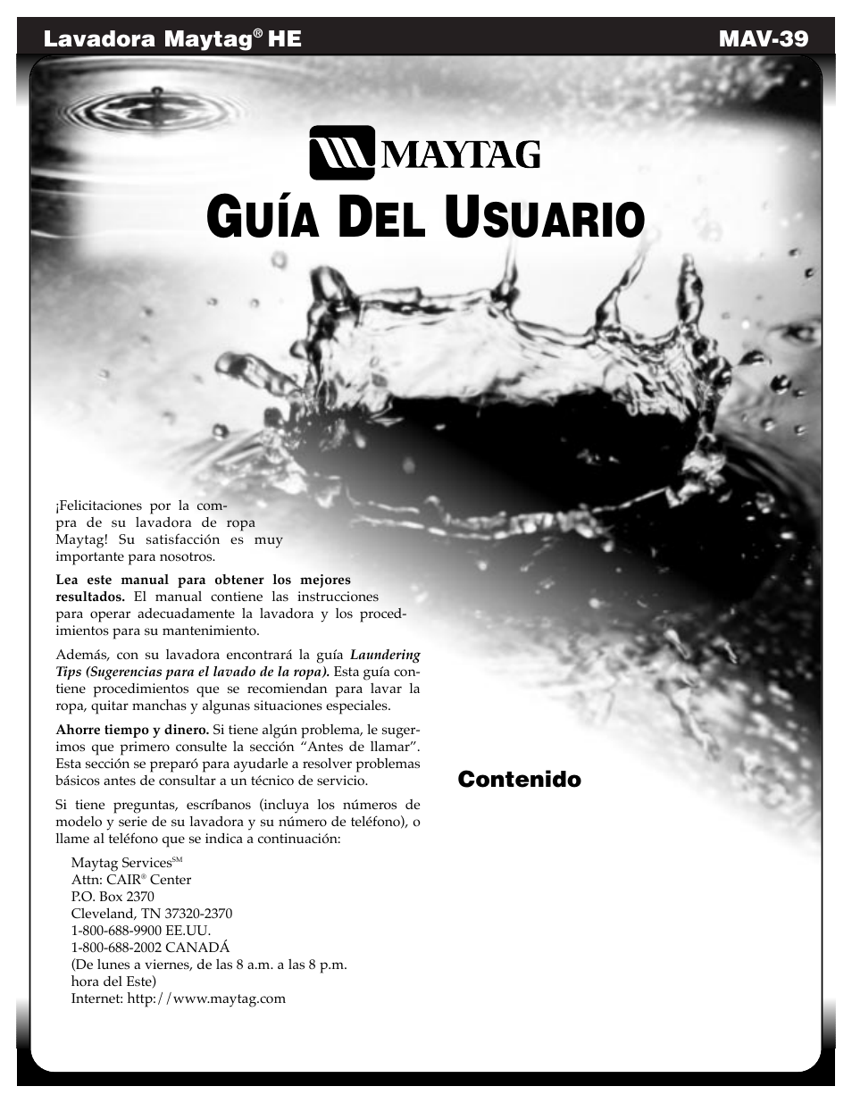 Suario | Maytag MAV9557EWW User Manual | Page 25 / 36