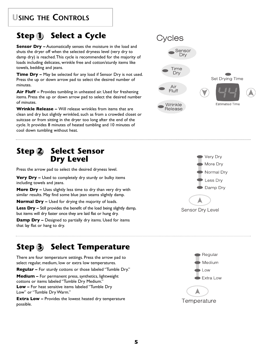 Sing the, Ontrols | Maytag MDE6800AZW User Manual | Page 6 / 36