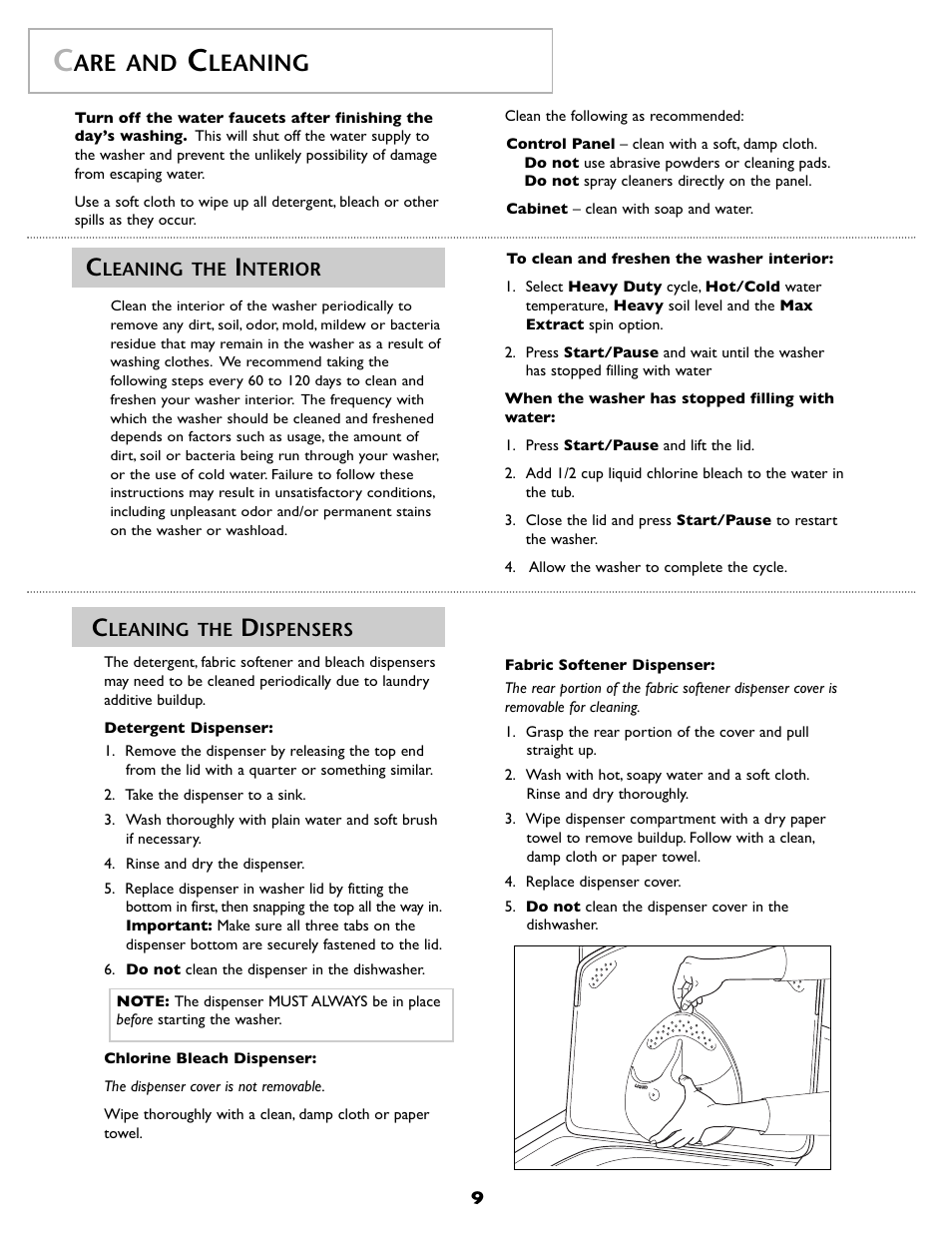 Are and, Leaning | Maytag FAV6800AWQ User Manual | Page 10 / 48