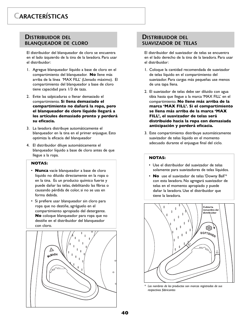 Aracterísticas | Maytag FAV6800AWQ User Manual | Page 41 / 48
