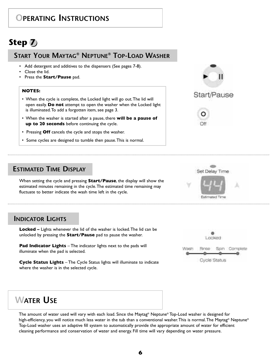 Step 7, Perating, Nstructions | Ater | Maytag FAV6800AWQ User Manual | Page 7 / 48