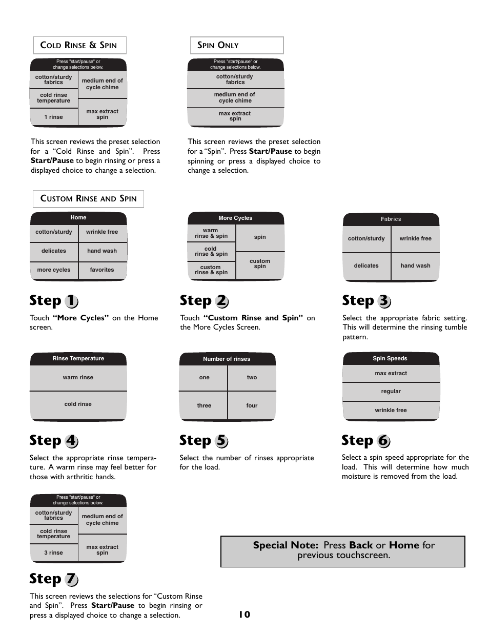 Step 3, Step 4, Step 5 | Step 6, Step 7, Step 1, Step 2 | Maytag MAH7500AWQ User Manual | Page 11 / 80