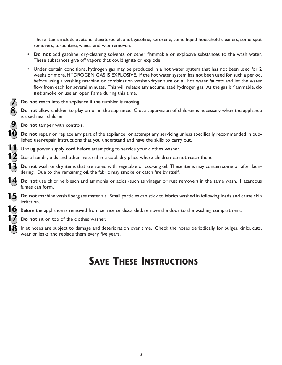 Hese, Nstructions | Maytag MAH7500AWQ User Manual | Page 3 / 80