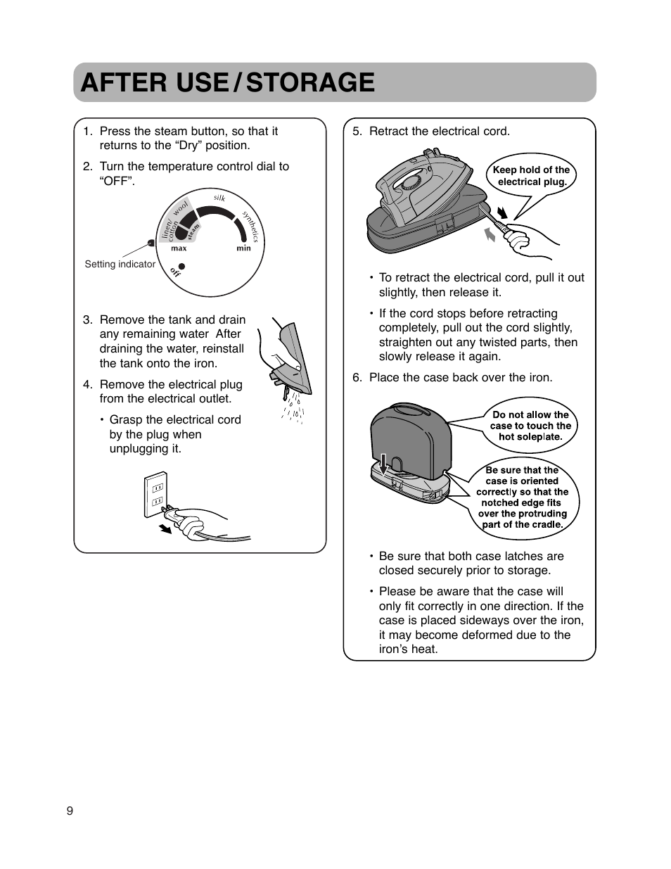 After use / storage | Maytag MLI7000AAW User Manual | Page 10 / 36