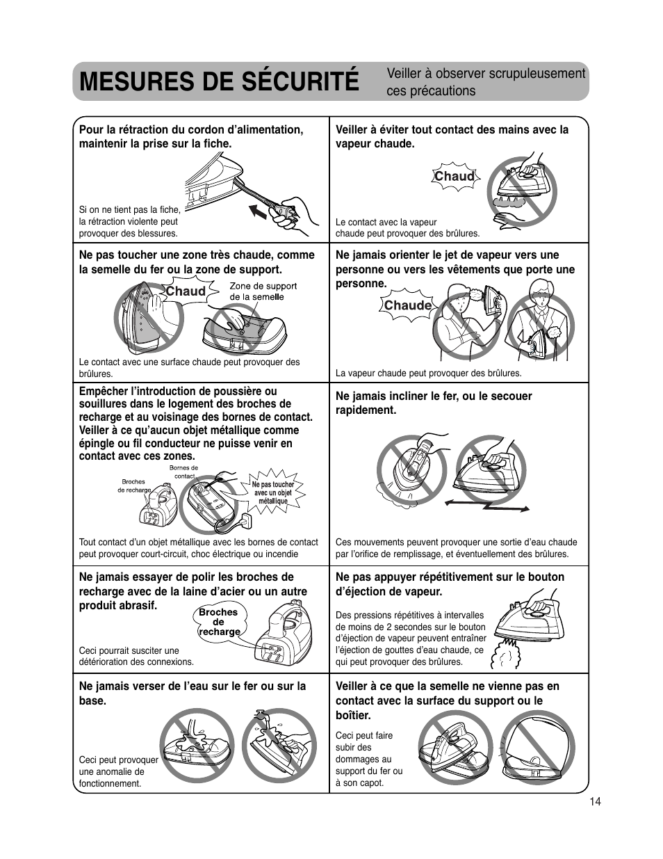 Mesures de sécurité | Maytag MLI7000AAW User Manual | Page 15 / 36