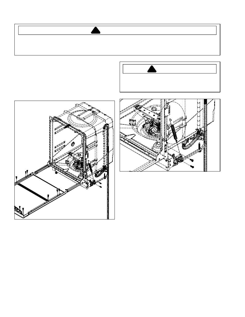 Service and disassembly procedures, Warning | Maytag JDB1060AW User Manual | Page 35 / 59