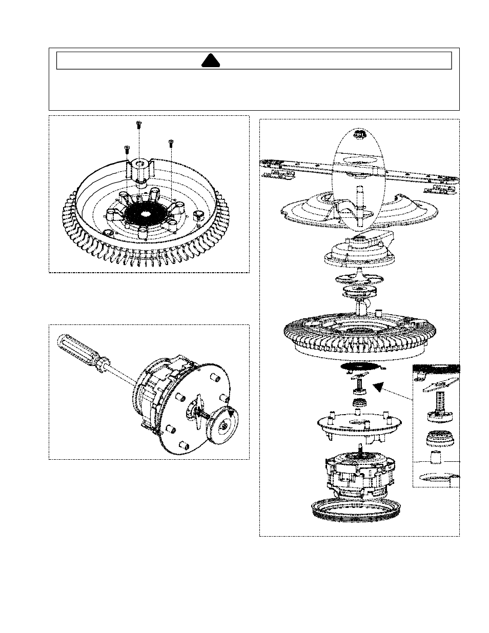 Service and disassembly procedures, Warning | Maytag JDB1060AW User Manual | Page 44 / 59