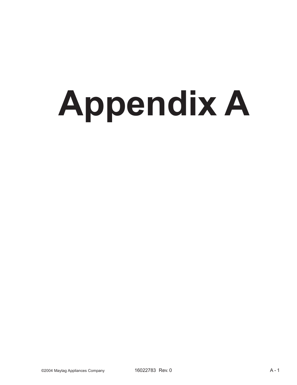 Appendix a | Maytag JDB1060AW User Manual | Page 45 / 59