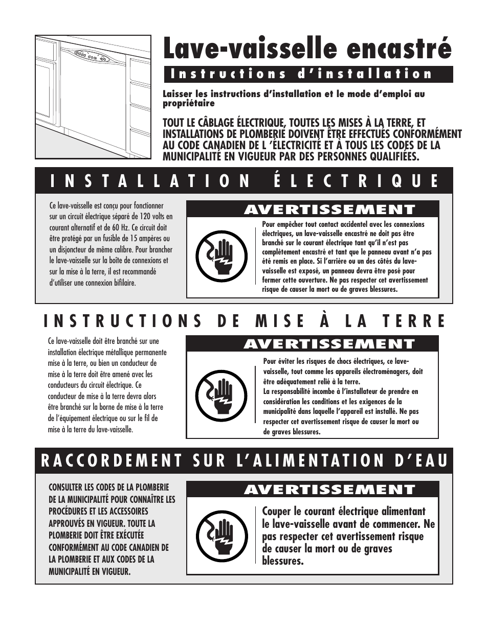 Lave-vaisselle encastré | Maytag JDB1060AW User Manual | Page 50 / 59