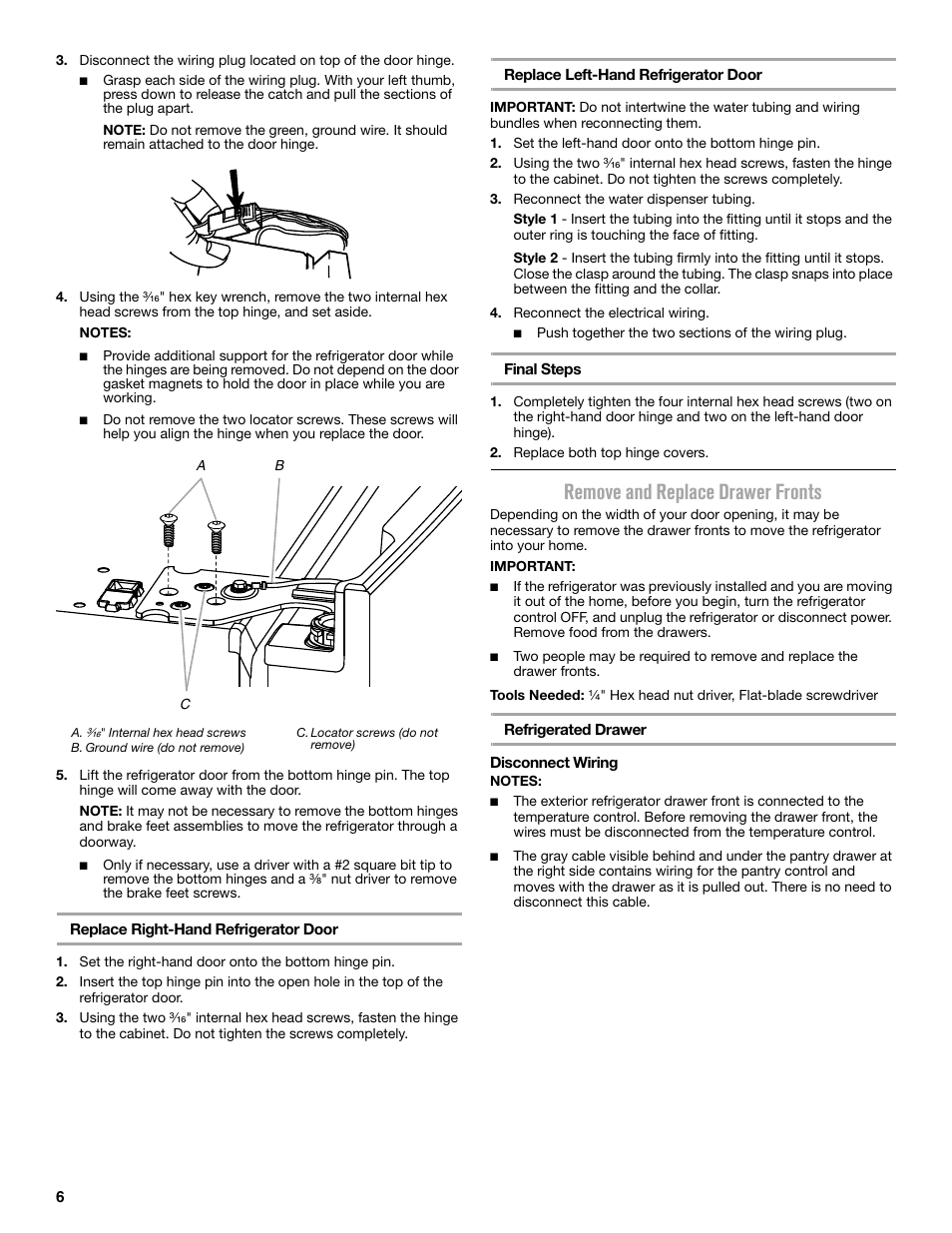 Remove and replace drawer fronts | Maytag MFX2876DRM User Manual | Page 6 / 100