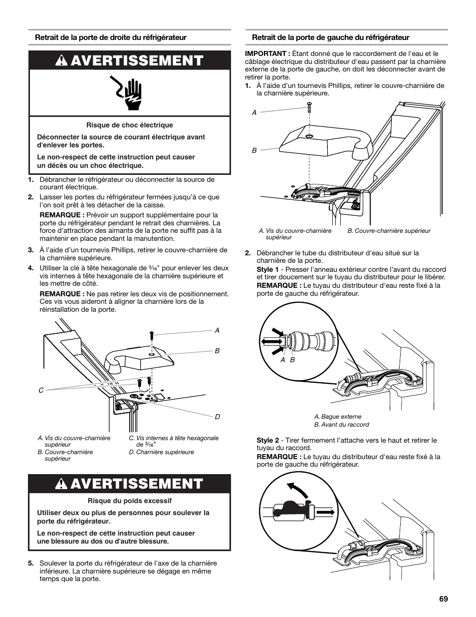 Avertissement | Maytag MFX2876DRM User Manual | Page 69 / 100