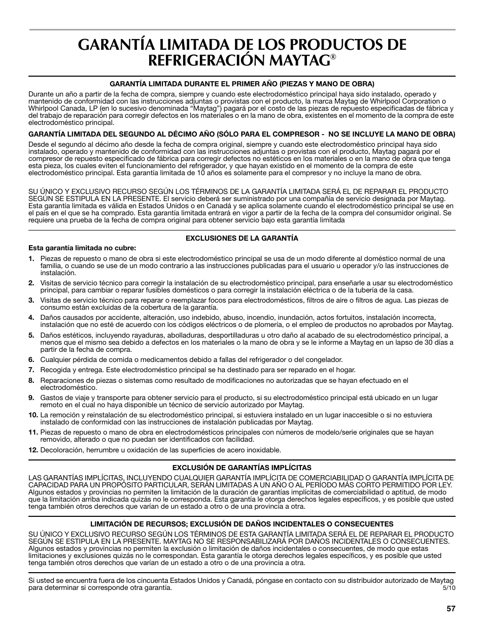 Maytag MFF2055DRM User Manual | Page 57 / 88