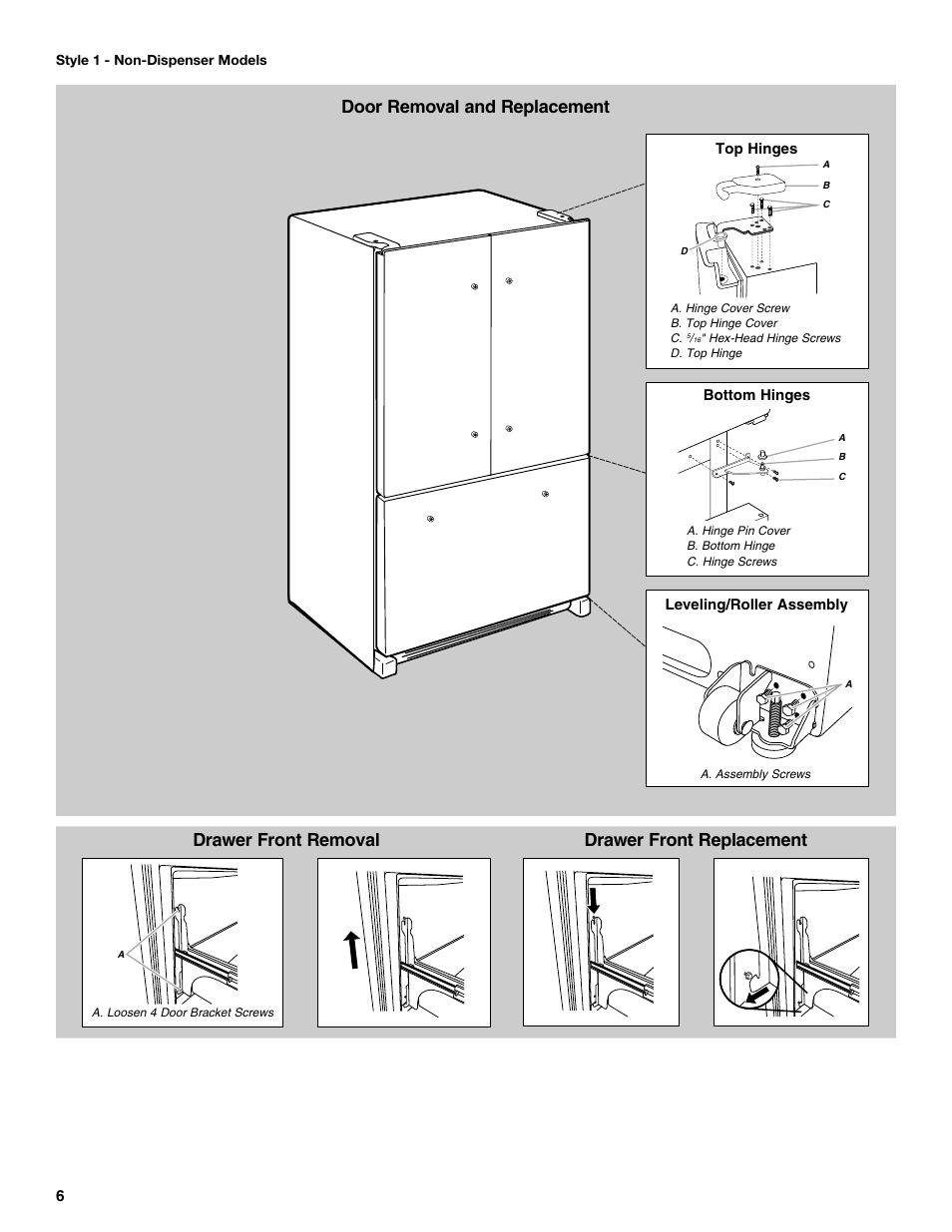 Drawer front removal | Maytag MFF2055DRM User Manual | Page 6 / 88