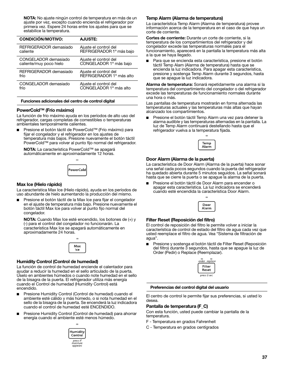 Maytag MFC2062DEM User Manual | Page 37 / 72