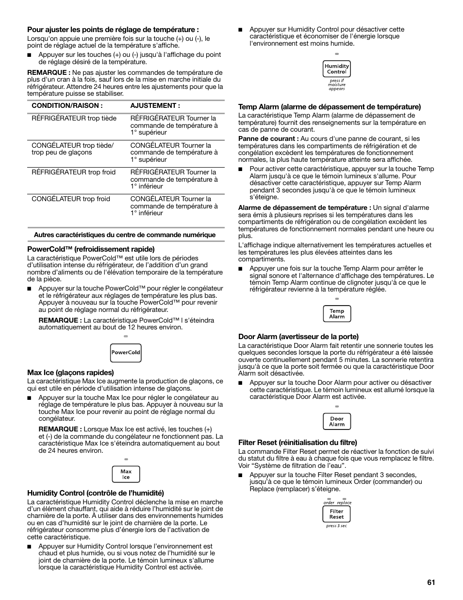 Maytag MFC2062DEM User Manual | Page 61 / 72