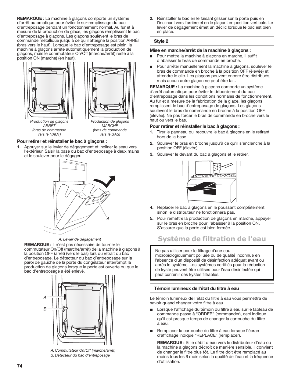 Système de filtration de l'eau | Maytag MSB26C6MDM User Manual | Page 74 / 86