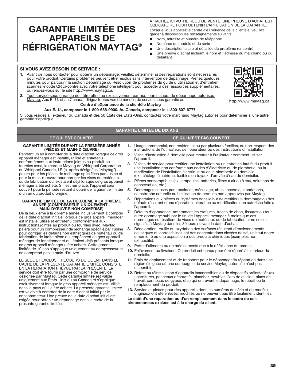 Maytag MRT118FZEM User Manual | Page 35 / 56