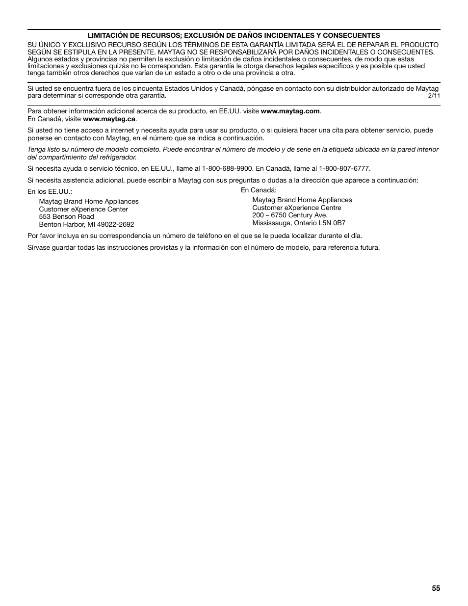 Maytag M8TXEGFBS User Manual | Page 55 / 84