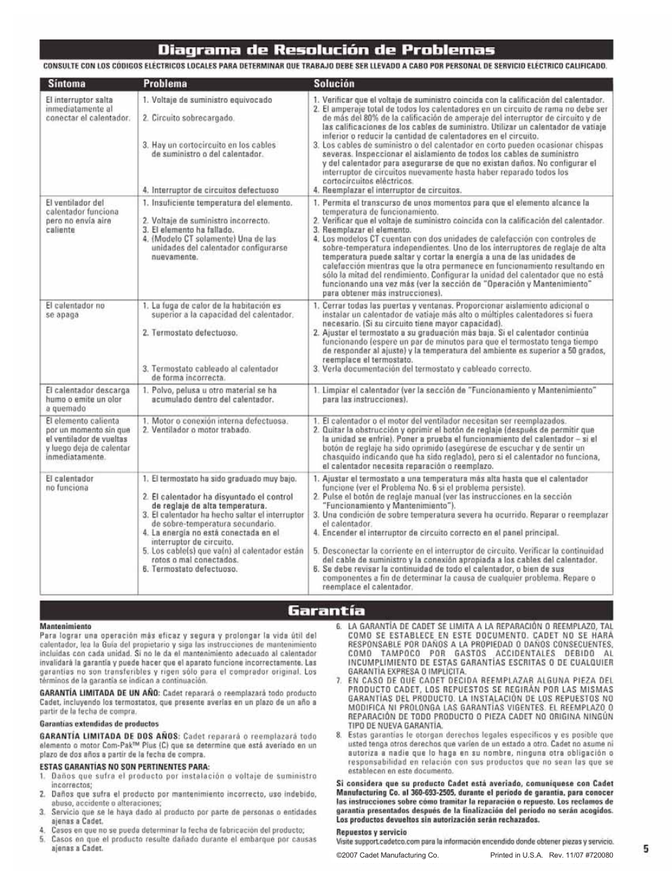 Cadet C User Manual | Page 10 / 10