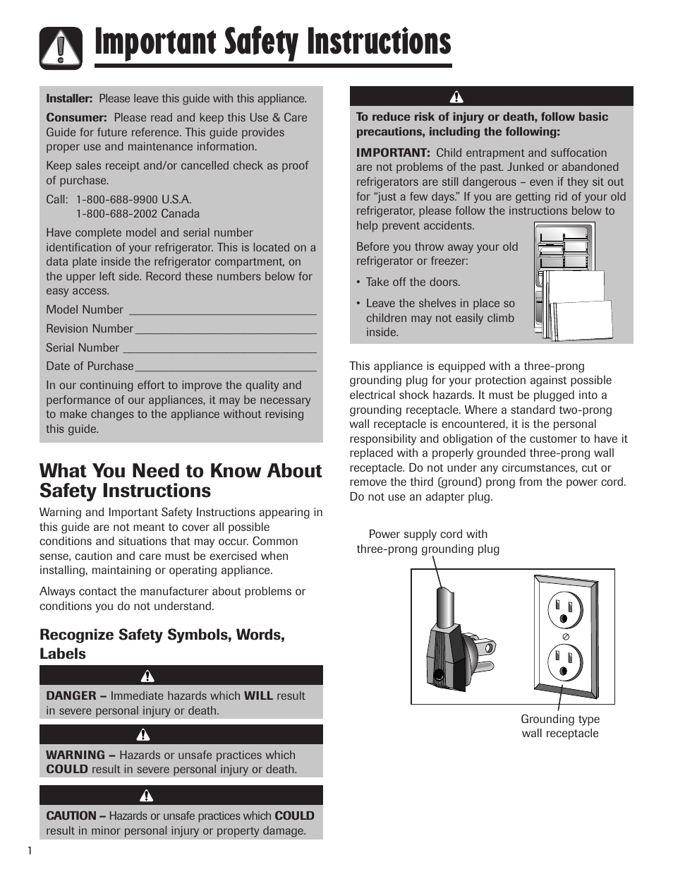 Important safety instructions, What you need to know about safety instructions | Maytag MBF1956HEB User Manual | Page 2 / 104