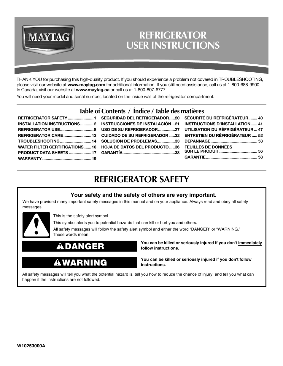 Maytag MFT2771XEB User Manual | 61 pages
