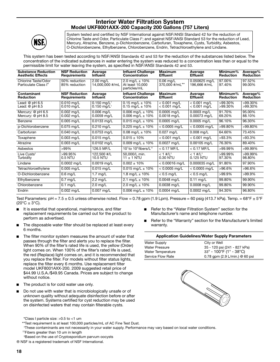 Interior water filtration system | Maytag MFT2771XEB User Manual | Page 18 / 61