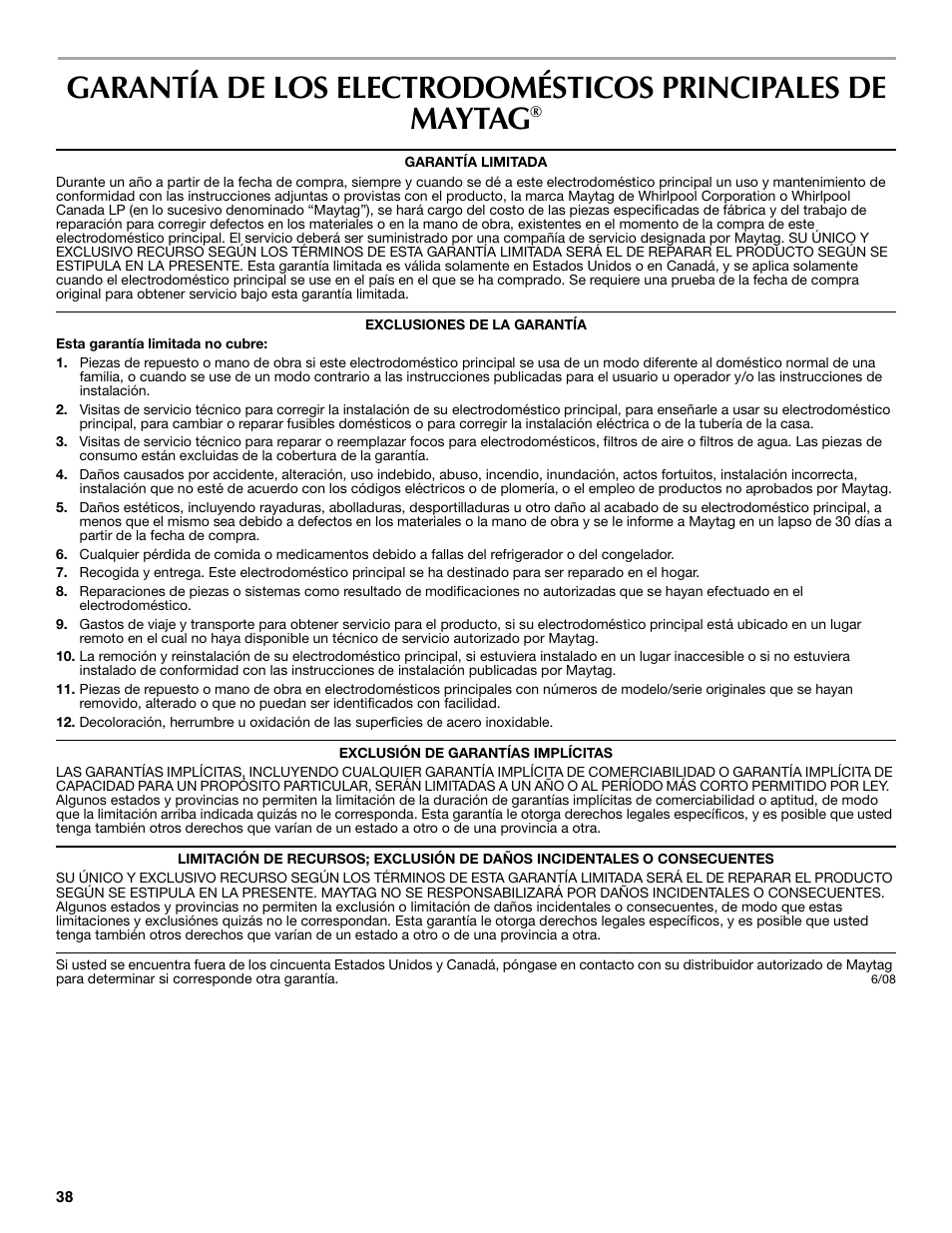 Maytag MFT2771XEB User Manual | Page 38 / 61