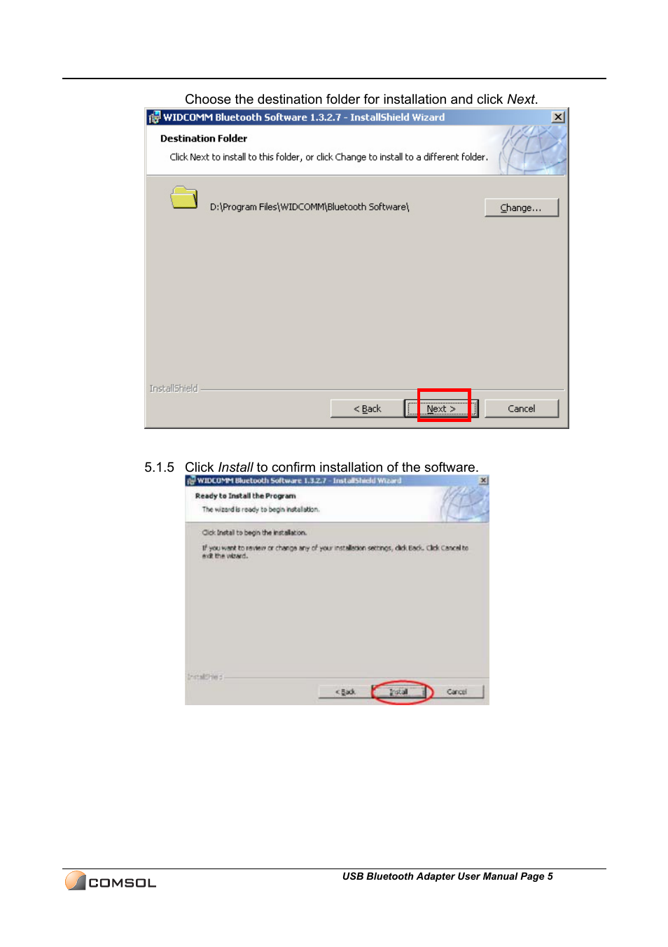 COMSOL UBT-120 User Manual | Page 6 / 12