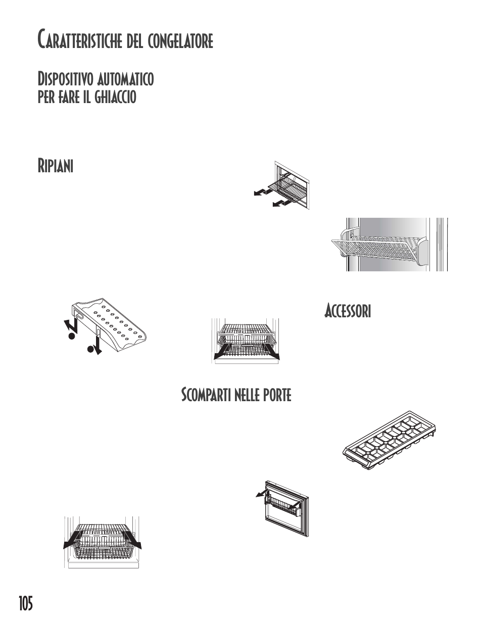 Ripiani, Scomparti nelle porte, Accessori | Maytag MB1927PEHB User Manual | Page 106 / 184