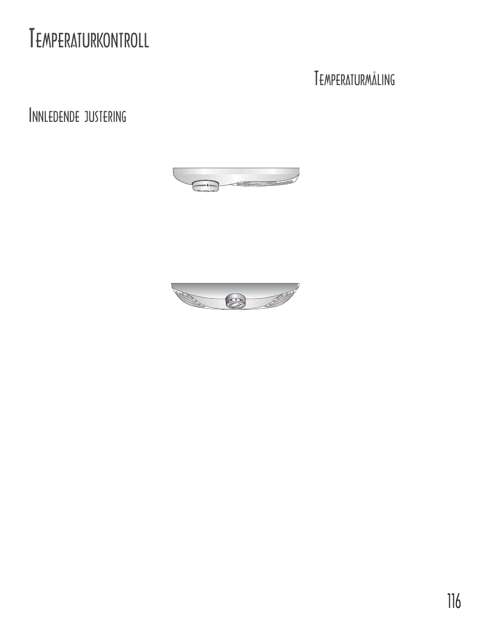 Emperaturkontroll, Nnledende justering, Emperaturmåling | Maytag MB1927PEHB User Manual | Page 117 / 184