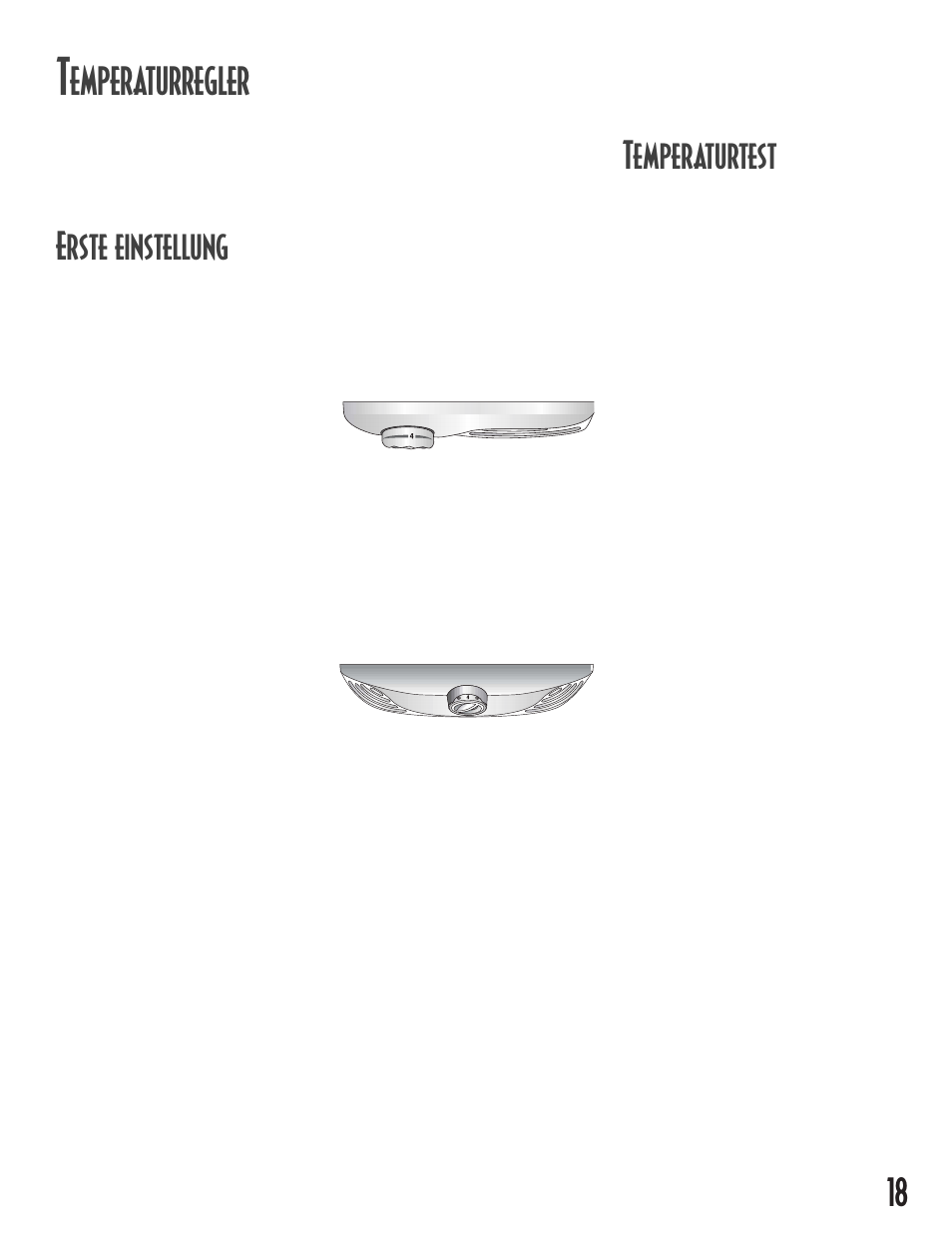 Erste einstellung, Temperaturtest, Emperaturregler | Maytag MB1927PEHB User Manual | Page 19 / 184