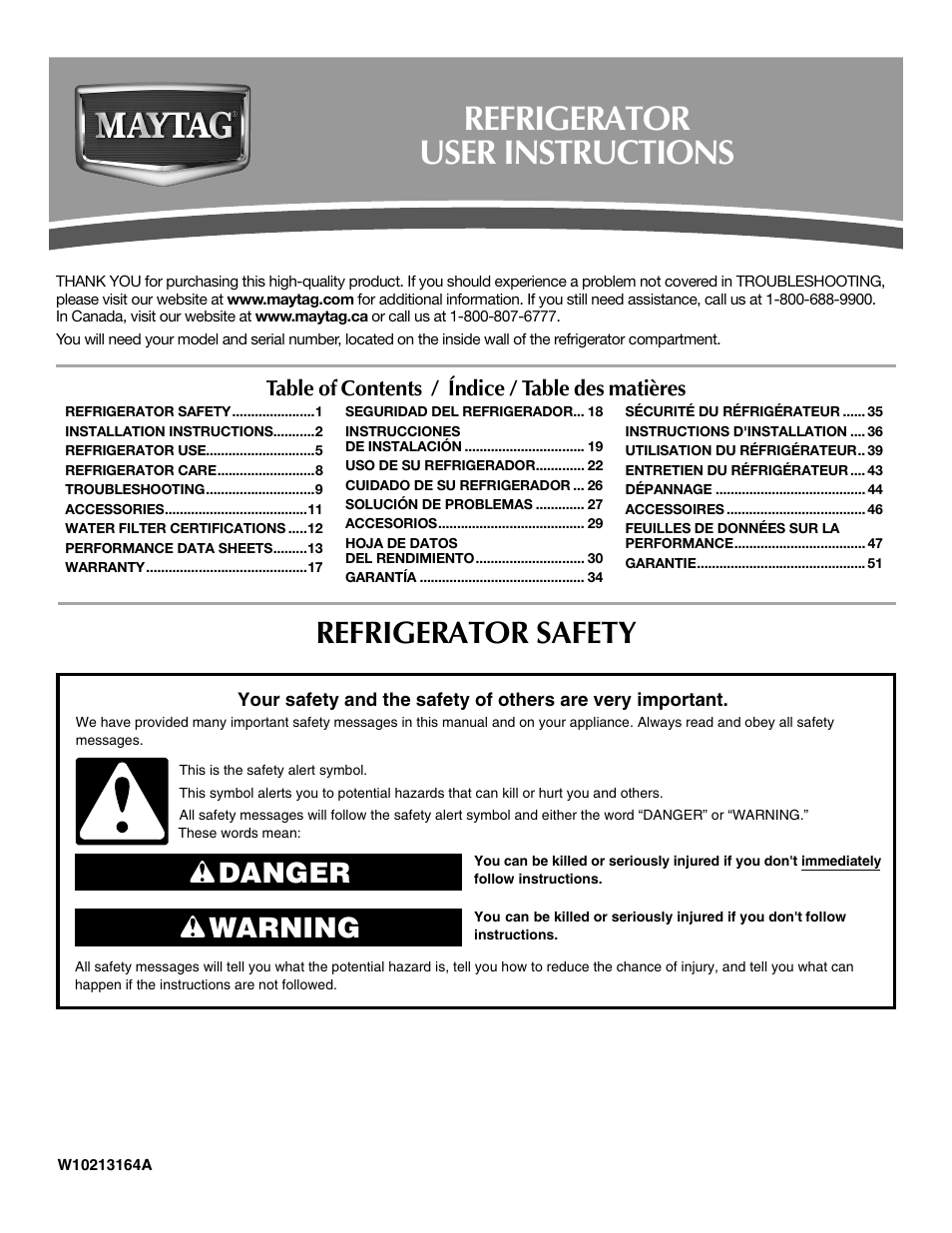 Maytag MSD2254VEW User Manual | 53 pages