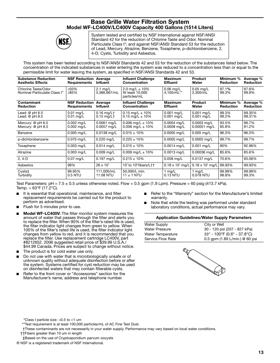 Base grille water filtration system | Maytag MSD2269KEA User Manual | Page 13 / 44