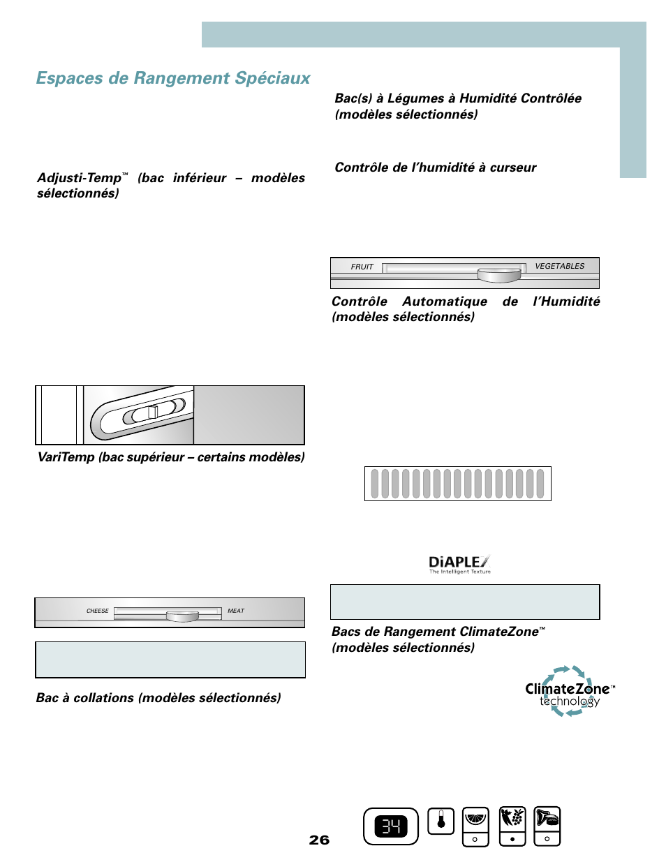 Espaces de rangement spéciaux | Maytag MSD2434HEQ User Manual | Page 27 / 60