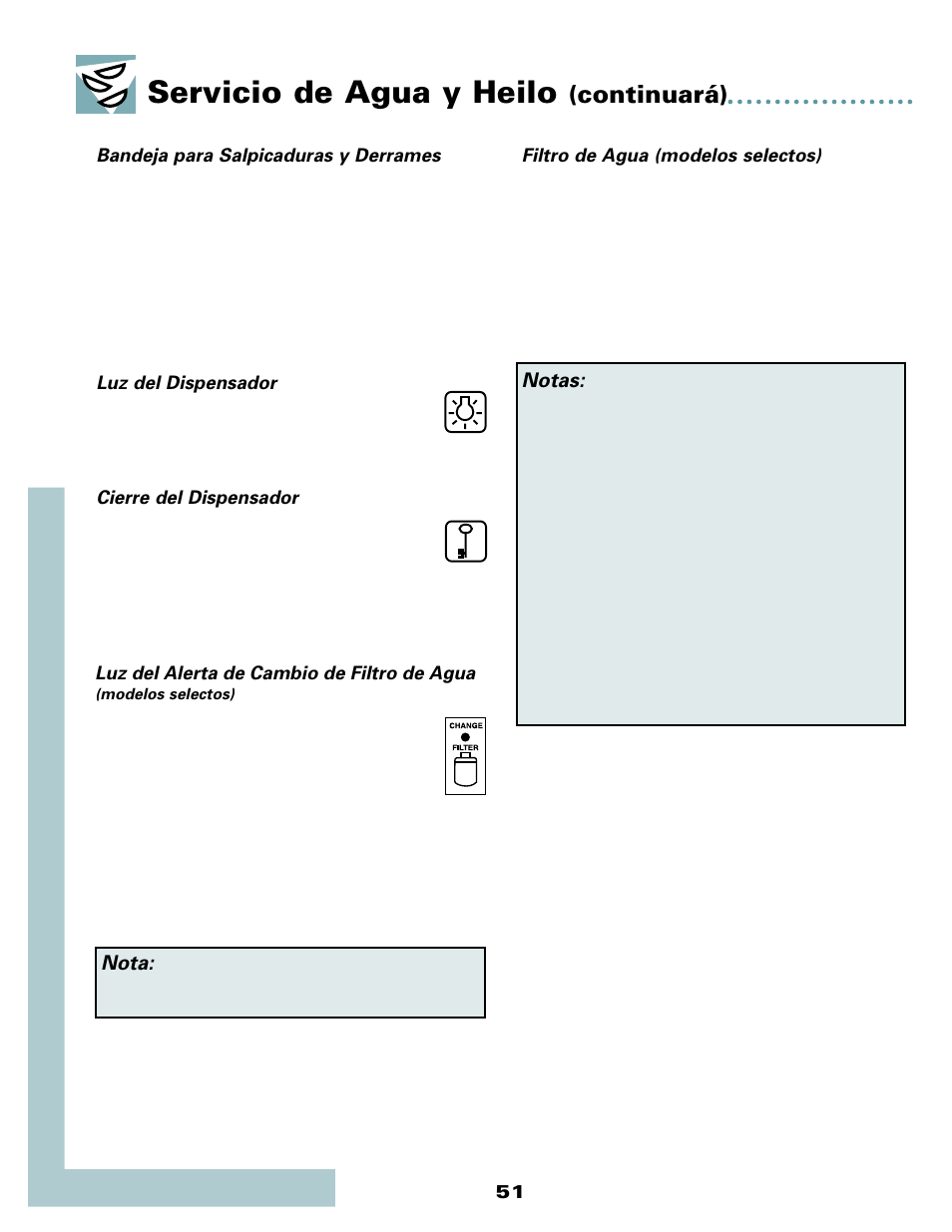 Servicio de agua y heilo, Continuará) | Maytag MSD2434HEQ User Manual | Page 52 / 60