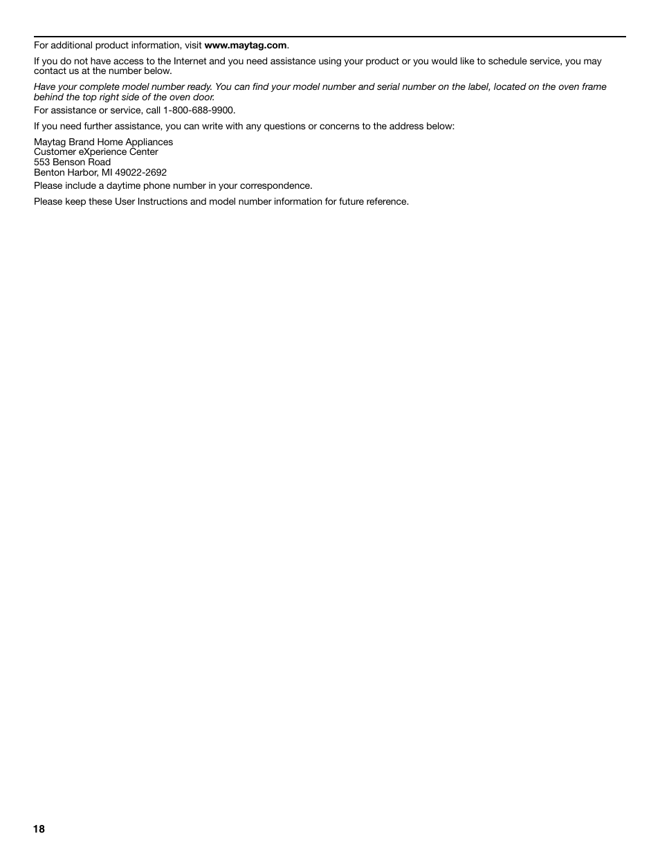 Maytag MER8650ES User Manual | Page 18 / 20