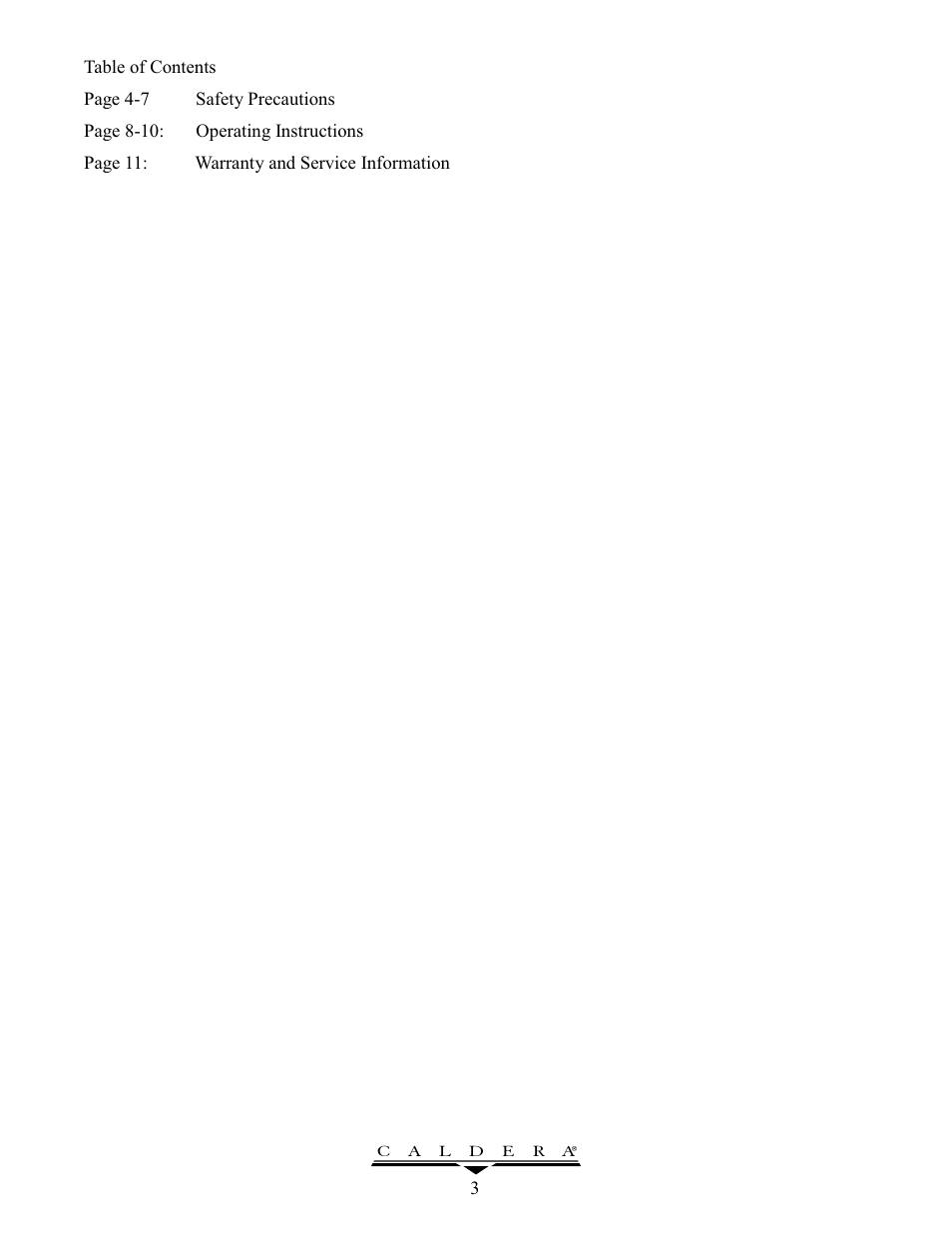 Caldera GT305 User Manual | Page 3 / 12