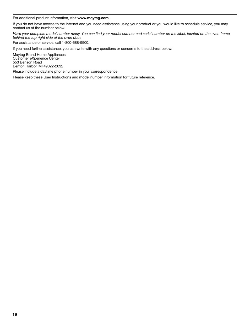 Maytag MER8850DS User Manual | Page 19 / 20