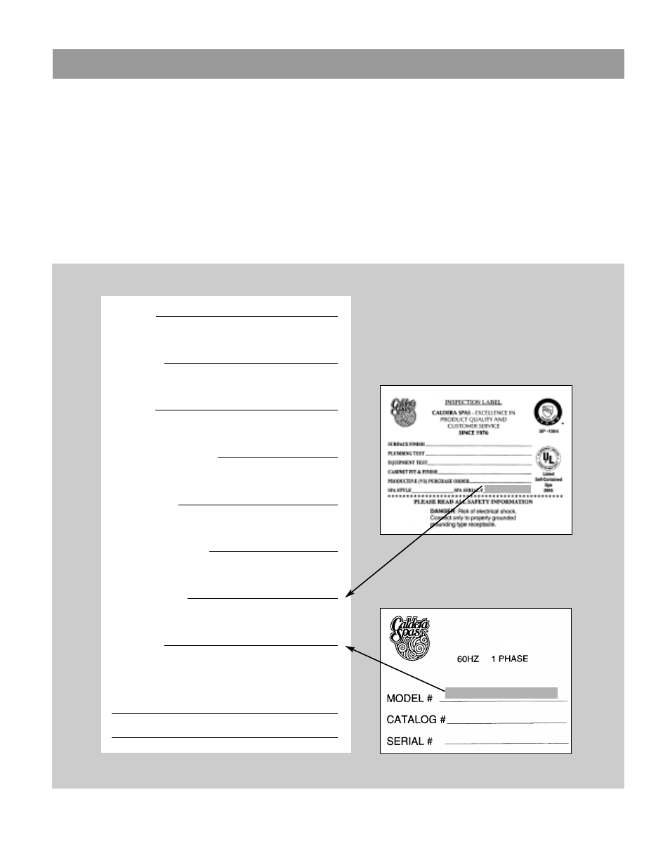 Important service information | Caldera Highland Series User Manual | Page 3 / 16