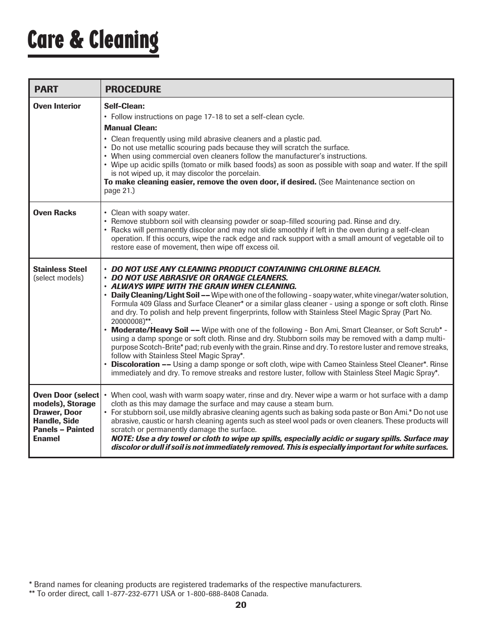 Care & cleaning | Maytag JW9633 User Manual | Page 21 / 80