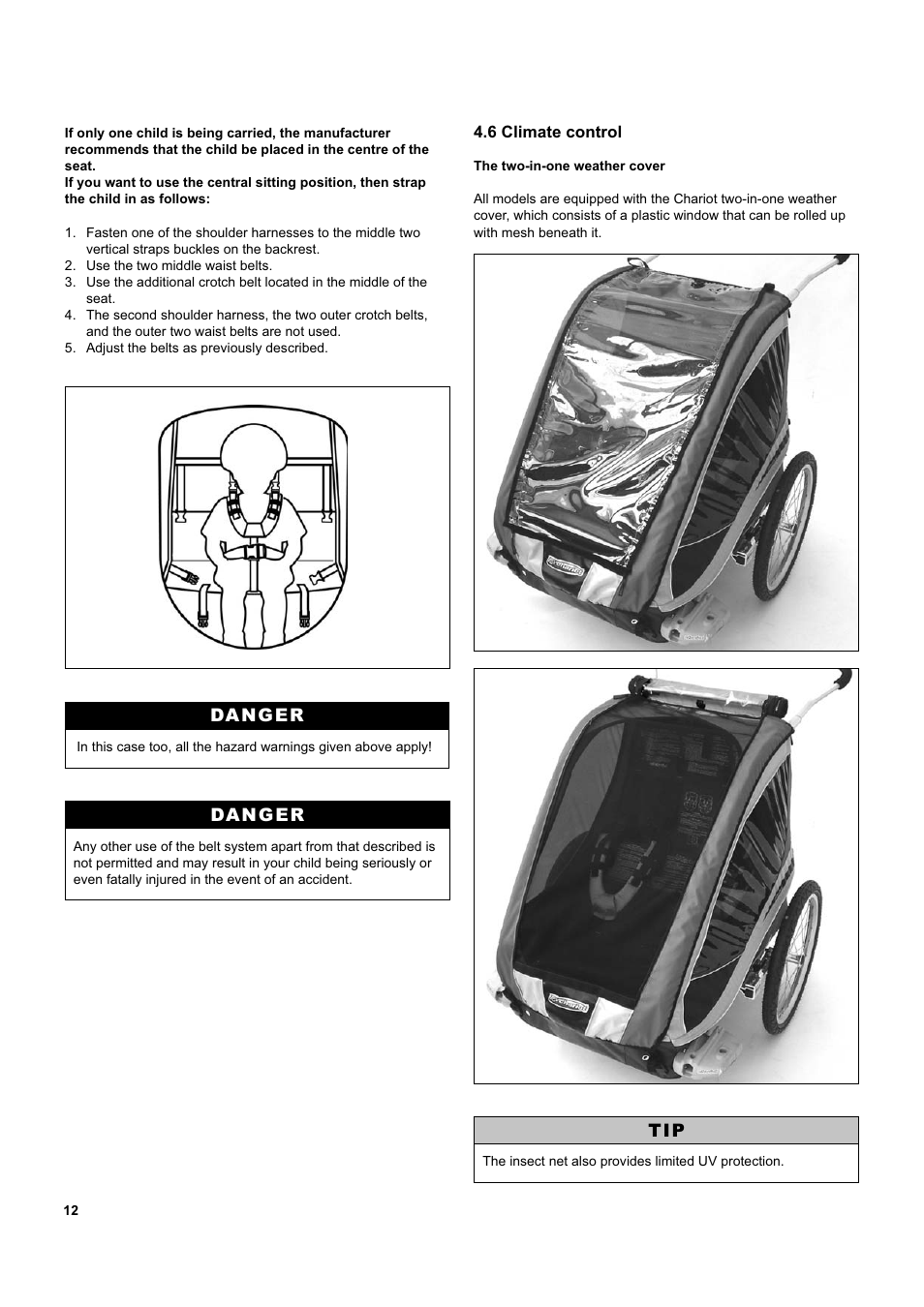 Chariot Carriers Captain XL User Manual | Page 12 / 40